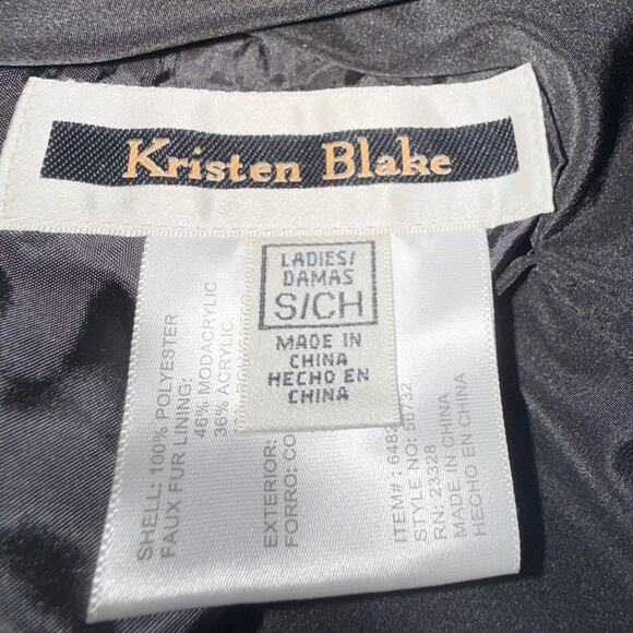 Kristen Blake Reversible Vest Size S Faux Fur Leopard Mob Wife Y2K Glam - Picture 10 of 13